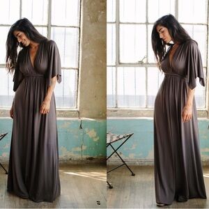 Rachel Pally Long Caftan Dress Maxi in Cocoa XS